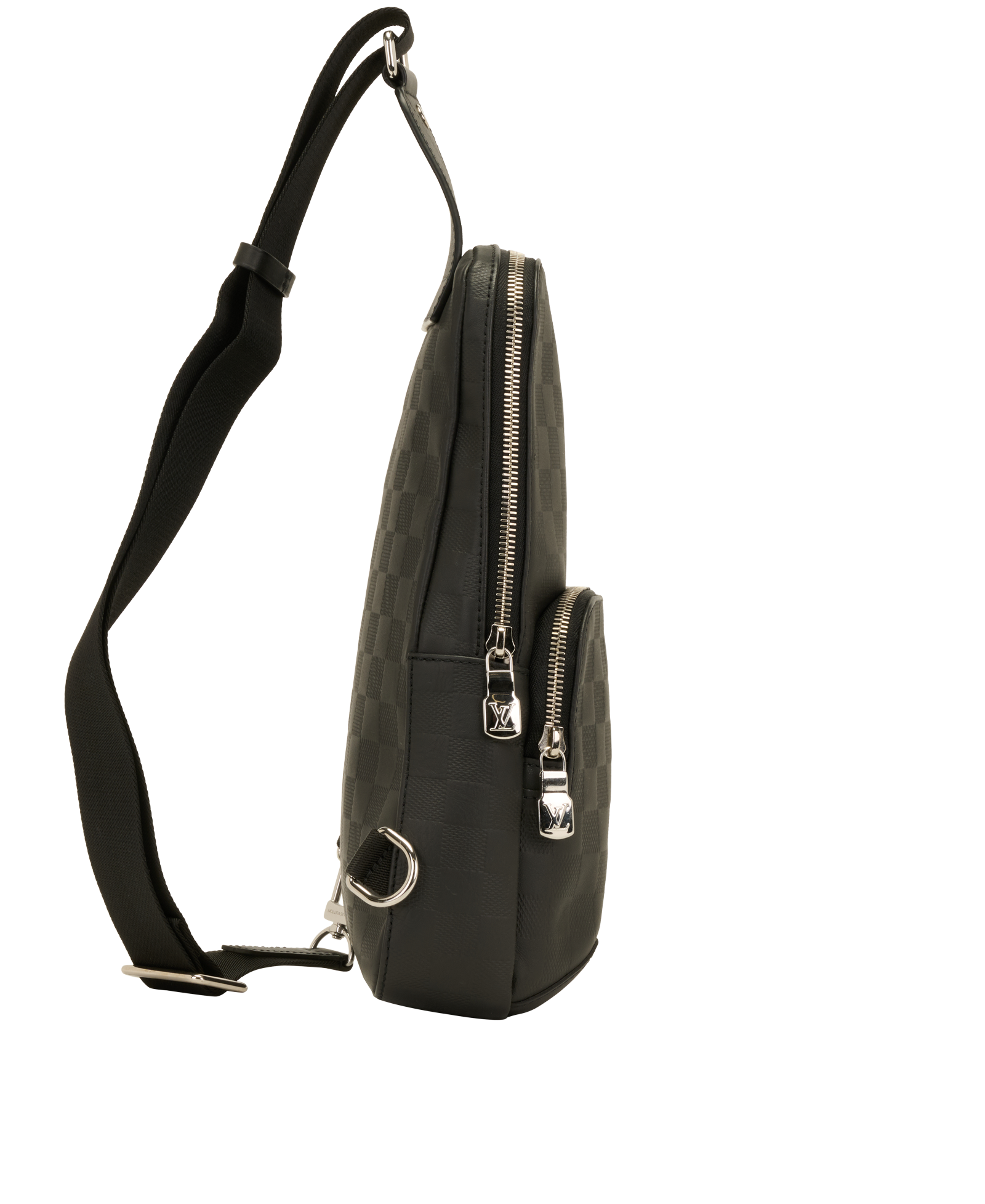 Louis Vuitton Avenue SlingBag, &pound;910, Handbags, Black/Grey, Coated Canvas, Side view
